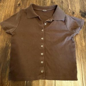 John Galt Pacsun/Brandy brown top